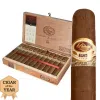 Open box of Padron 1926 No 9 Natural cigars, with a large zoomed in image of a Padron 1926 No 9 Natural Single cigar