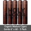 Organic Maduro Gordo (6″x60) 5 Pack